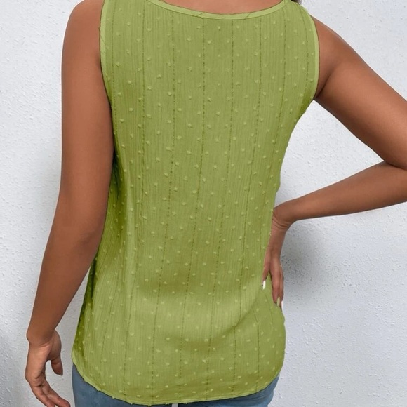 Mustard yellow Swiss dot lace detail blouse - Picture 12 of 15